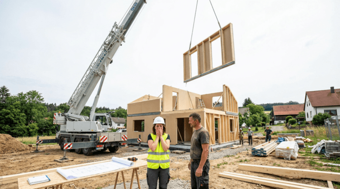 Hausaufstellung in 3 Tagen: Wie dieser Rohbau plötzlich Realität wurde